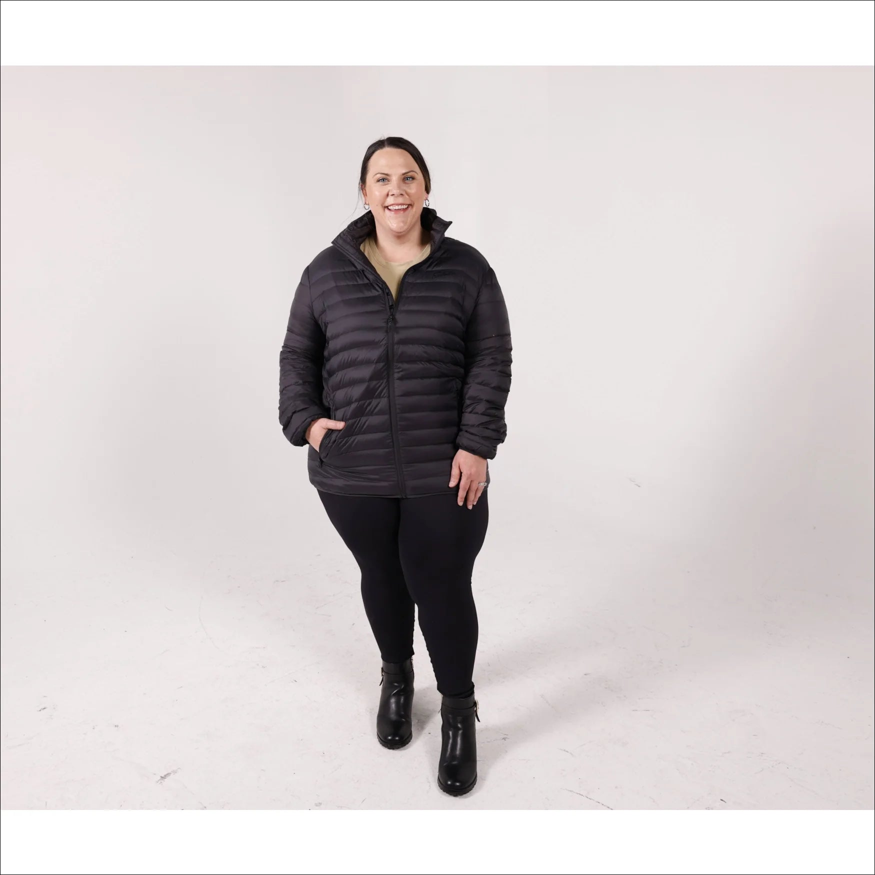 AK457 Packable Down Jacket Size L Black | eBay