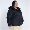 Black hooded winter jacket from Snow Country Outerwear Women’s Plus Size Ski Coat