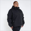 Black hooded winter jacket from Snow Country Outerwear Women’s Plus Size Fortress collection
