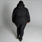 Black hooded puffer jacket from Snow Country Outerwear Women’s Plus Size Fortress Winter Snow Ski Coat