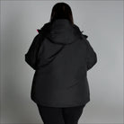Women’s Plus Size 1X-6X Black Hooded Winter Down Alternative 3-in-1 Coat Jacket