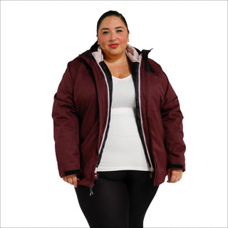 plus size ski jacket 1X / Merlot