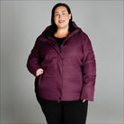 Burgundy Puffer Jacket from Snow Country Outerwear Women’s Aspen Ski Coat Plus Size