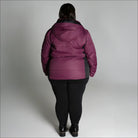 Burgundy hooded puffer jacket from Snow Country Outerwear Womens Aspen Ski Coat