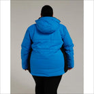 Blue hooded puffer jacket from Snow Country Outerwear Womens Aspen Ski Coat