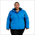 Blue plus-size puffer jacket from Snow Country Outerwear Womens Aspen Ski Jacket Coat