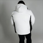 White and black hooded puffer jacket from Snow Country Outerwear Womens Aspen Ski Coat