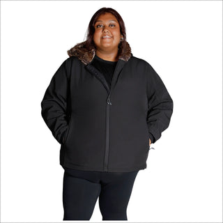 plus size winter coat 1X / Black