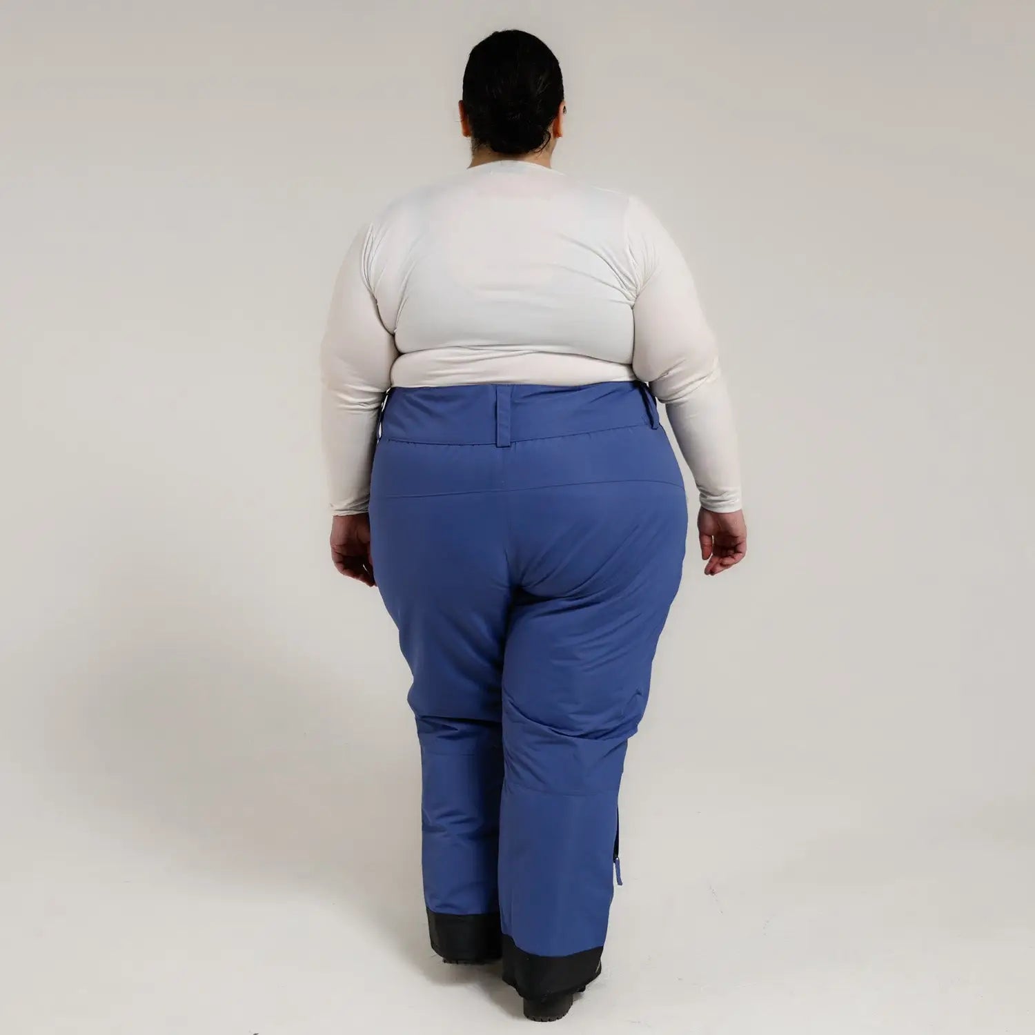 Blue snow pants from Snow Country Outerwear for plus size women with insulated ski wear