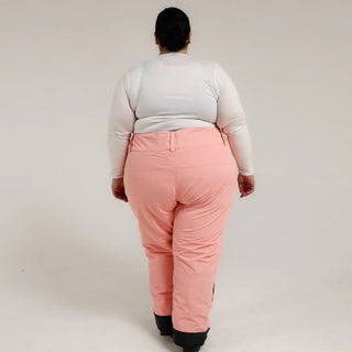 Peach-colored snow pants from Snow Country Outerwear for women in plus size ski gear