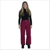 Woman wearing maroon Snow Country Outerwear women’s ski pants for snowboarding