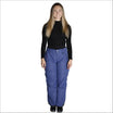 Woman wearing blue Snow Country Outerwear insulated ski pants ideal for snowboarding