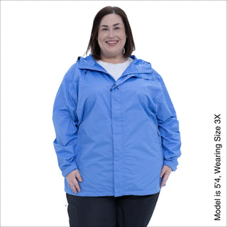 Women's Plus Size Rain Jacket – The POD - Packable, Lightweight, Waterproof, Sizes 1X–6X