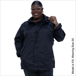Women's Plus Size Rain Jacket – The POD - Packable, Lightweight, Waterproof, Sizes 1X–6X