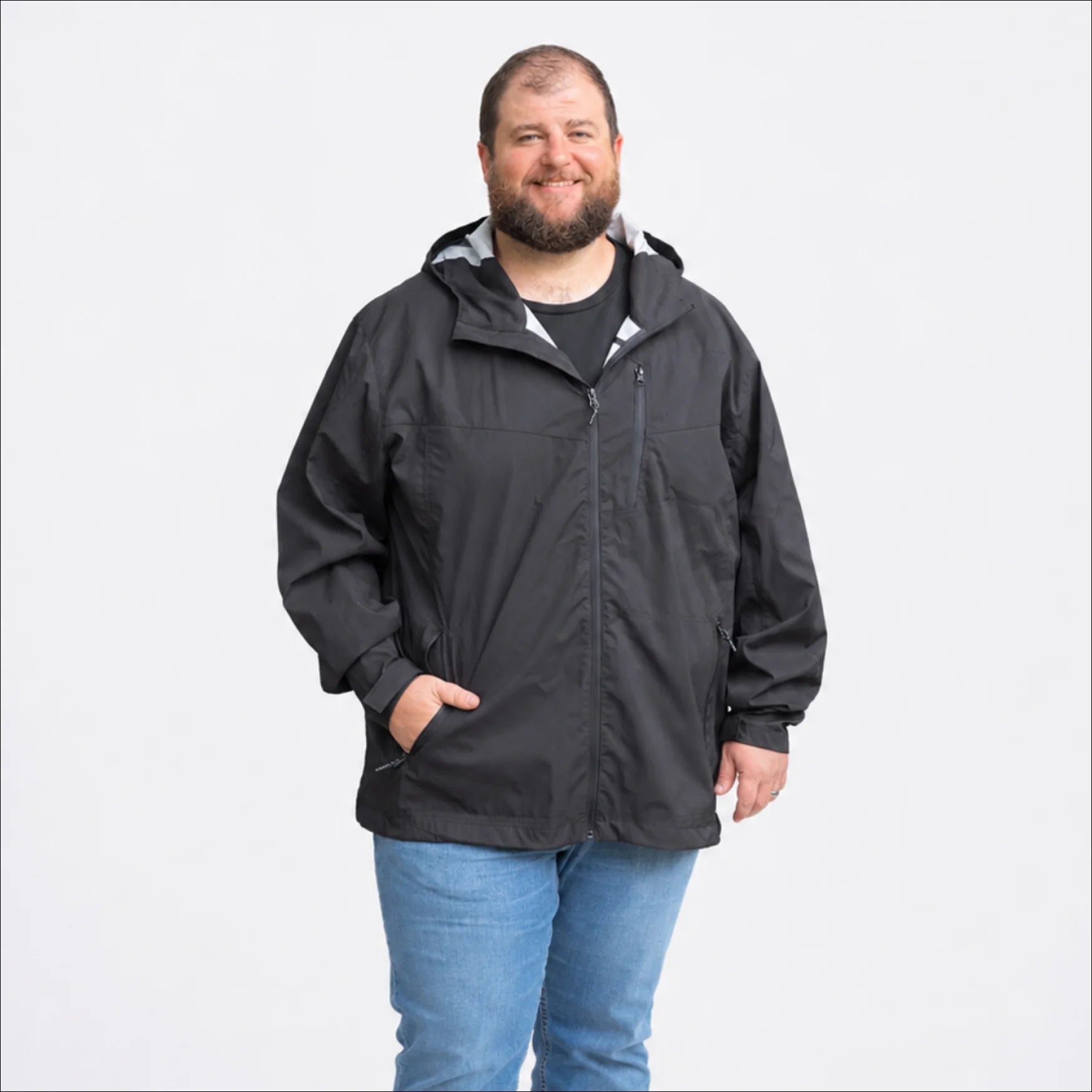 Mens Big Rain Jacket Waterproof Hooded 2XL-7XL Mystique