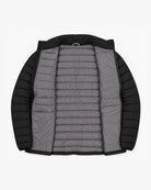 Black Telluride quilted jacket from Snow Country Outerwear Mens Big and Tall, open interior with quilted lining, 2XL to 7XL