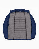 Navy Telluride quilted jacket from Snow Country Outerwear Mens Big and Tall, open interior with quilted lining, 2XL to 7XL