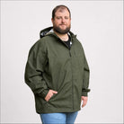 Mens Big Rain Jacket Waterproof Hooded 2XL-7XL Mystique