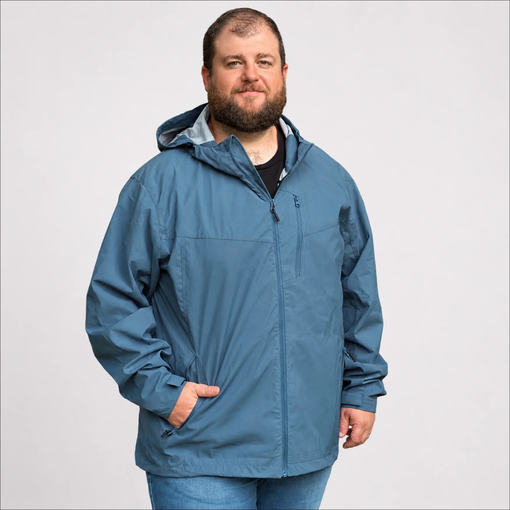 Mens Big Rain Jacket Waterproof Hooded 2XL-7XL Mystique