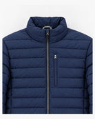 Navy Telluride quilted jacket from Snow Country Outerwear Mens Big and Tall, chest zip pocket detail, 2XL to 7XL