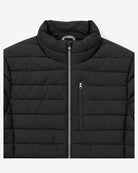 Black Telluride quilted jacket from Snow Country Outerwear Mens Big and Tall, chest zip pocket detail, 2XL to 7XL