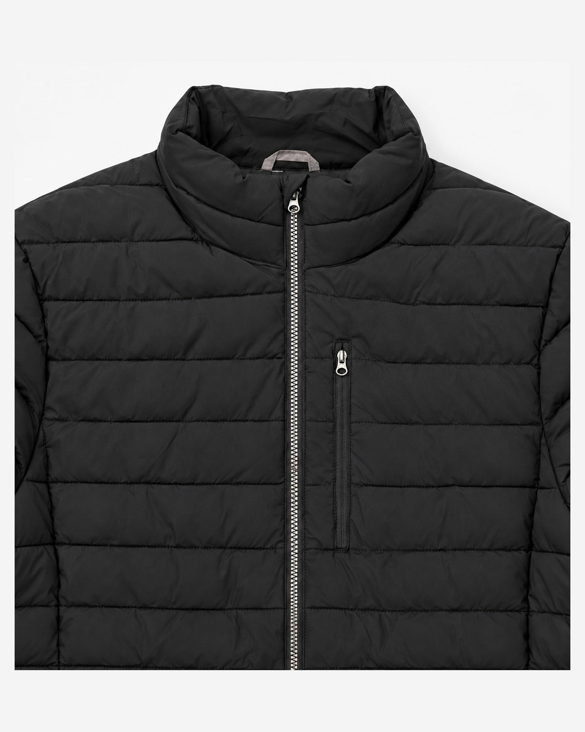 Black Telluride quilted jacket from Snow Country Outerwear Mens Big and Tall, chest zip pocket detail, 2XL to 7XL