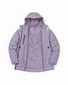 Lavender Swiss Systems women's plus size 3 in 1 winter jacket, shell open without the liner