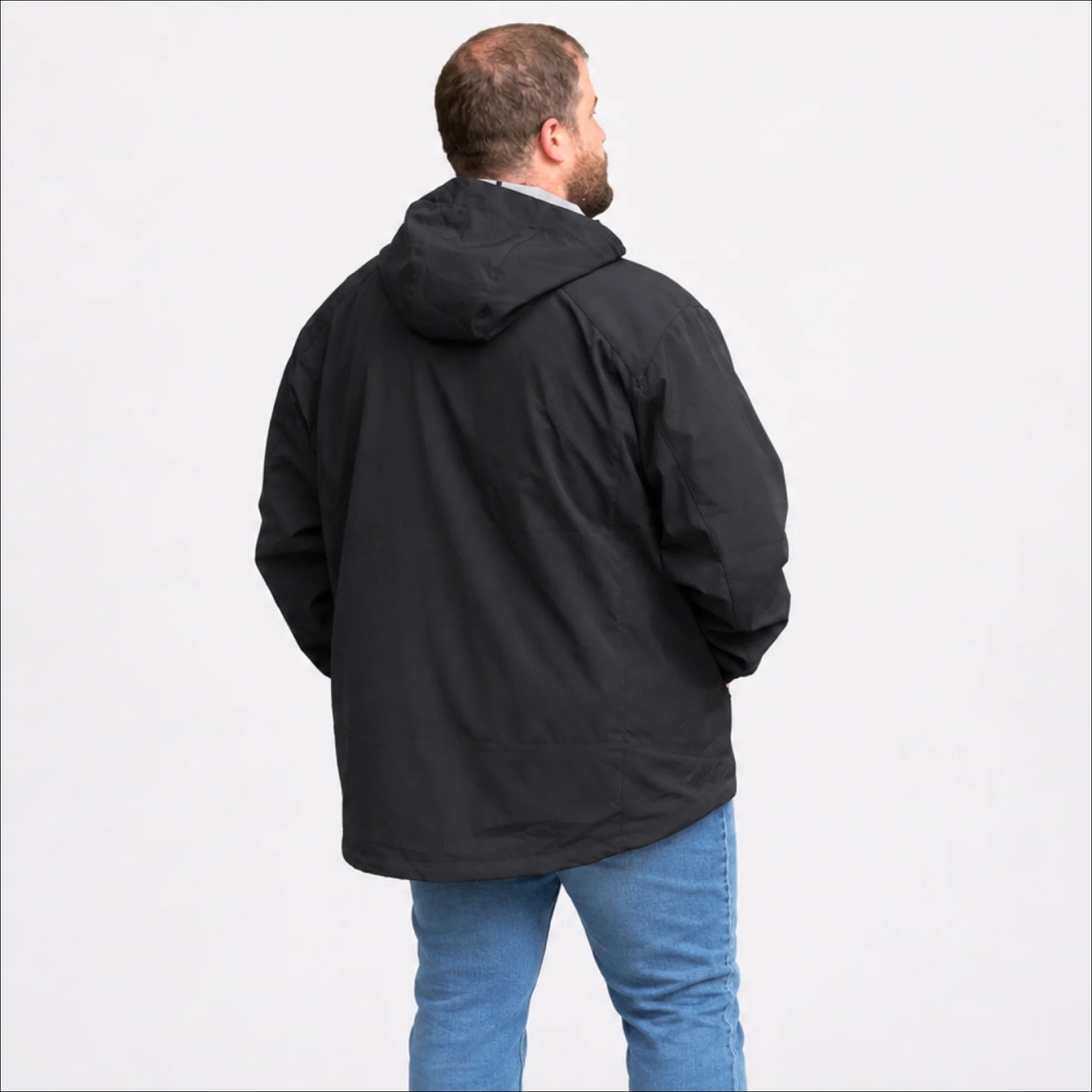 Mens Big Rain Jacket Waterproof Hooded 2XL-7XL Mystique
