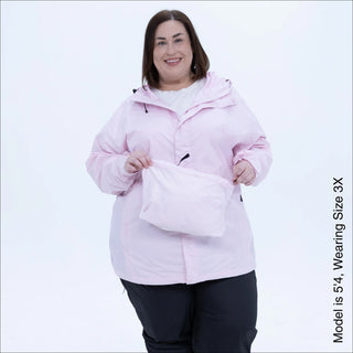 Women's Plus Size Rain Jacket – The POD - Packable, Lightweight, Waterproof, Sizes 1X–6X