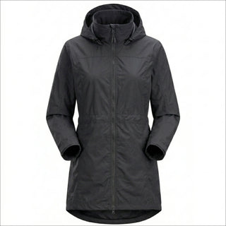 Women's Plus Size 1X-6X Windsor Long Trench Coat Rain Jacket