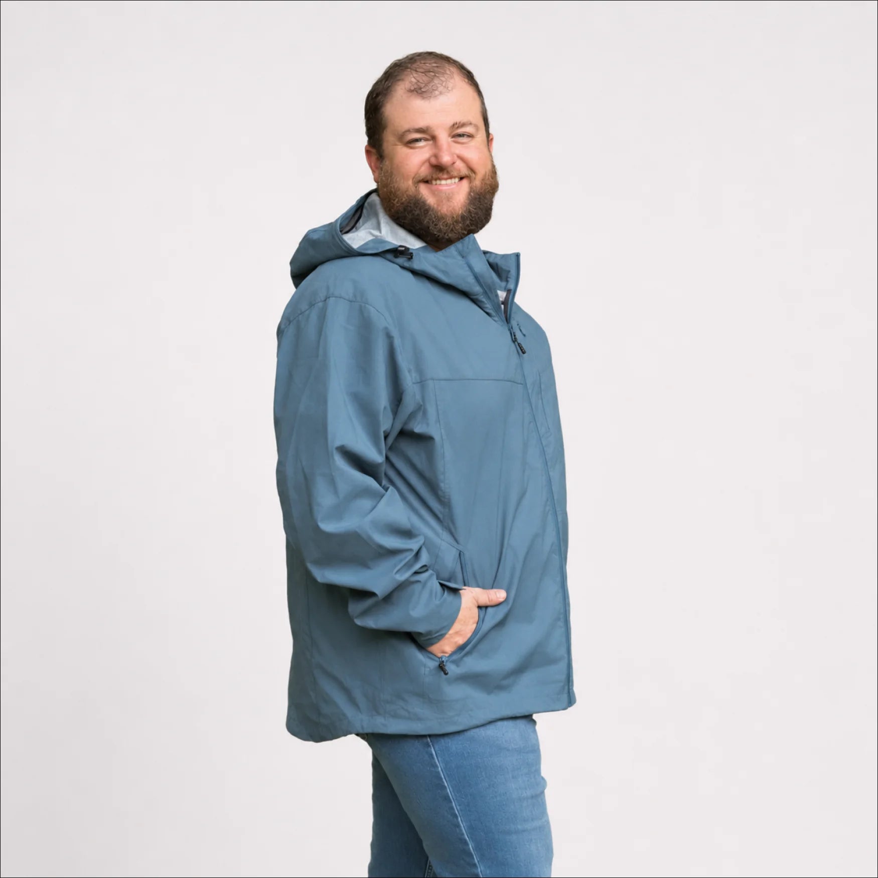 Mens Big Rain Jacket Waterproof Hooded 2XL-7XL Mystique