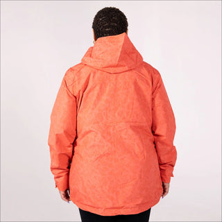 1X-2X Women’s Plus Size Rain Jacket Printed Wind Breaker Waterproof