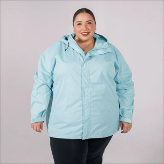 Women’s Plus Size Packable 1X-6X Windbreaker Rain Jacket