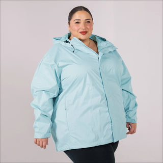 Women’s Plus Size Packable 1X-6X Windbreaker Rain Jacket