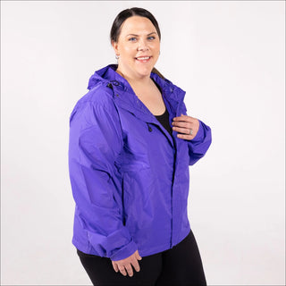 Women’s Plus Size Packable 1X-6X Windbreaker Rain Jacket