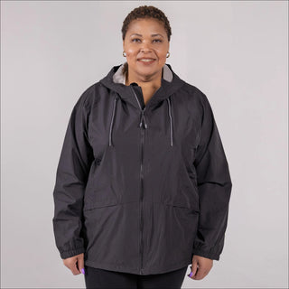 Women’s Plus Size 2X-6X Rain Jacket Windbreaker Windguard Hooded Coat