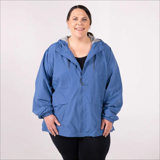 Women’s Plus Size 2X-6X Rain Jacket Windbreaker Windguard Hooded Coat