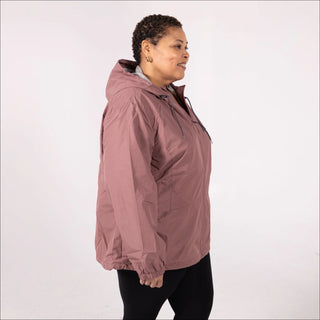 Women’s Plus Size 2X-6X Rain Jacket Windbreaker Windguard Hooded Coat
