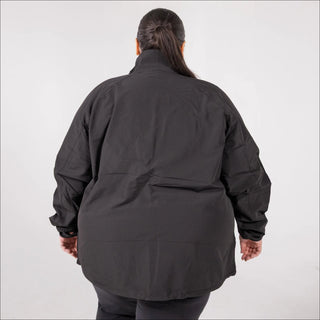 Women’s Plus Size 2X-6X Stretch Rain Jacket Windbreaker Coat Sabre