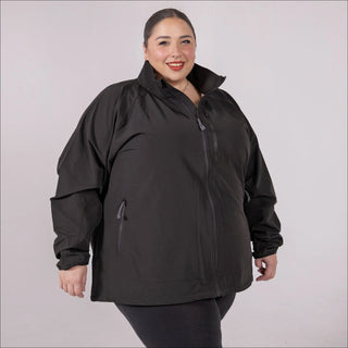 Women’s Plus Size 2X-6X Stretch Rain Jacket Windbreaker Coat Sabre