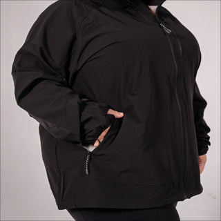 Women’s Plus Size 2X-6X Stretch Rain Jacket Windbreaker Coat Sabre