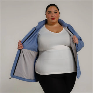 Women’s Plus Size 2X-6X Stretch Rain Jacket Windbreaker Coat Sabre