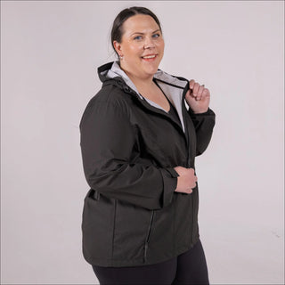 Plus Size 1X-6X Women's Rain Jacket Wind Breaker Mystique