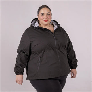 Plus Size 1X-6X Women's Rain Jacket Wind Breaker Mystique
