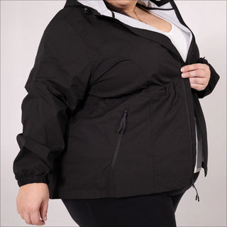 Plus Size 1X-6X Women's Rain Jacket Wind Breaker Mystique