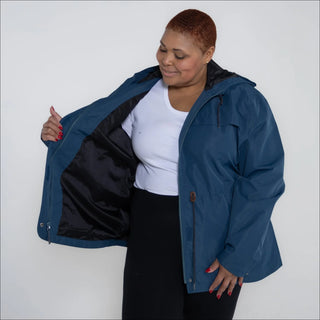 Women’s Plus Size 1X-6X  Waterproof Rain Jacket Windbreaker Coat Manchester