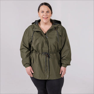 Women’s Plus Size 1X-6X  Waterproof Rain Jacket Windbreaker Coat Manchester