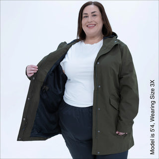 Women's Plus Size Rain Jacket & Trench Coat - The Berwick - Spring & Fall 1X-6X