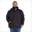 Man in a dark hooded rain jacket wearing Men’s Big 3XL-7XL Windbreaker Outerwear