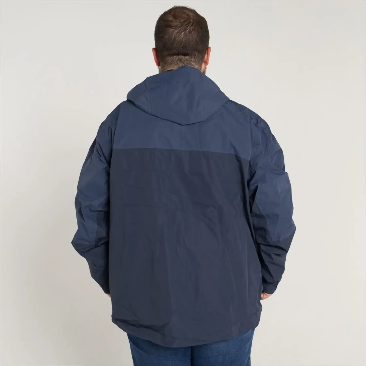 Navy hooded jacket from Men’s Big 3XL-7XL Rain Jacket Windbreaker Cloudburst Coat